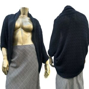 RALPH LAUREN BLACK LABEL KNIT COTTON/VISCOSE BLEND COCOON CARDIGAN JACKET SIZE S